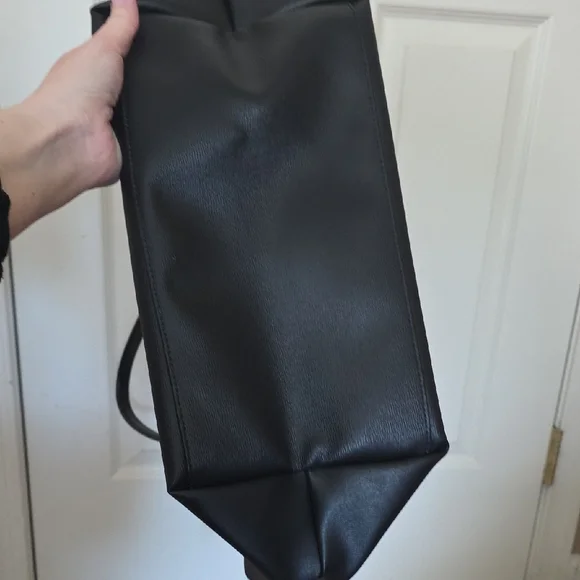 NWOT Longchamp le pliage city zip up tote bag large BLACK Coated Canvas - Picture 8 of 13